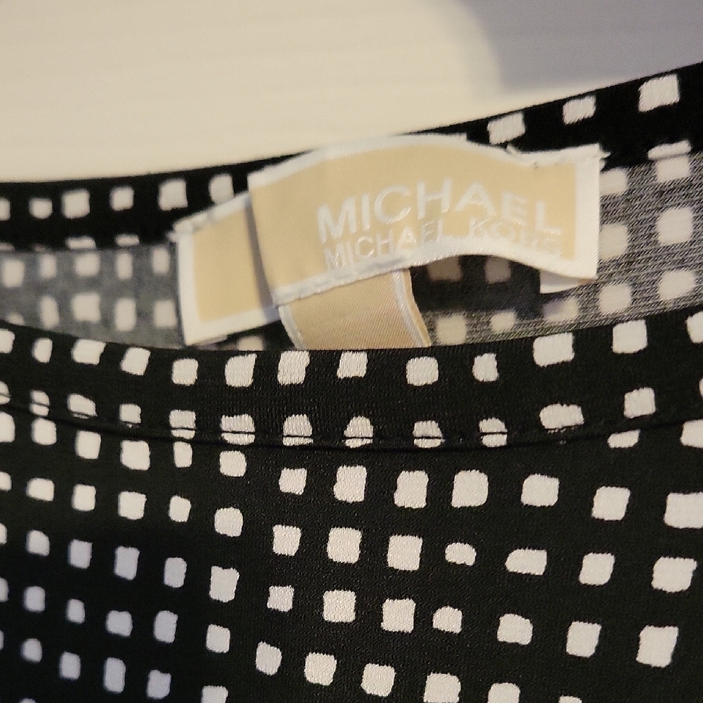 Michael Kors Black and White Dress XL Squares - Picture 2 of 5